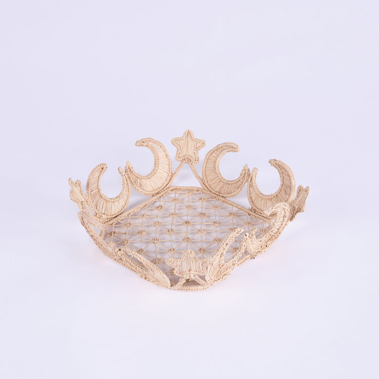 Moon Handwoven Natural Square Basket