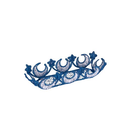 Moon Handwoven Blue & Silver Rectangular Basket