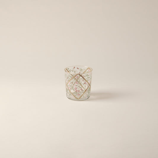 Floral Hand-Painted Tumbler Glass