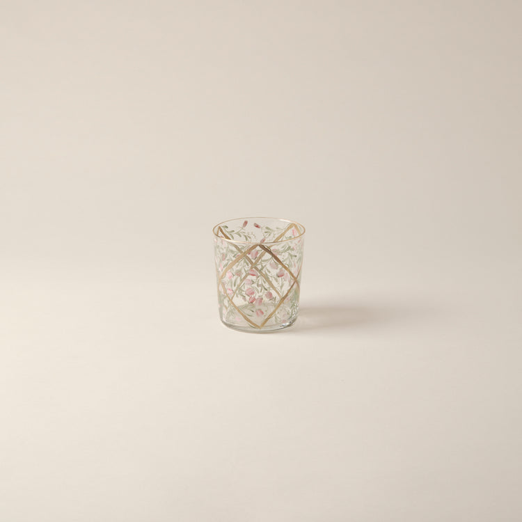 Floral Hand-Painted Tumbler Glass