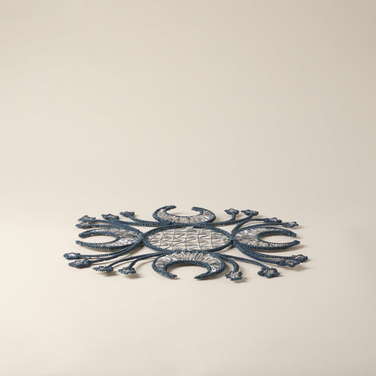 Stars Handwoven Blue Placemat