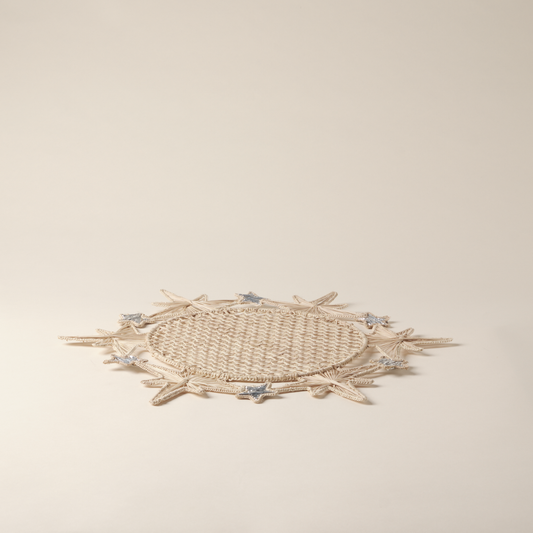 Moon Handwoven Natural & Silver Placemat
