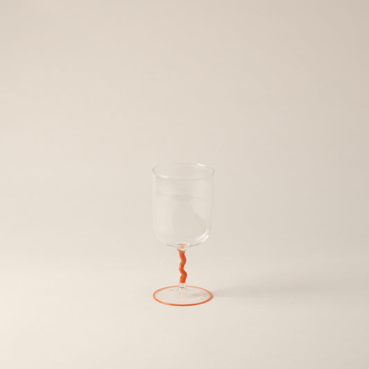 Orange Clear Borosilicate Stem Glass