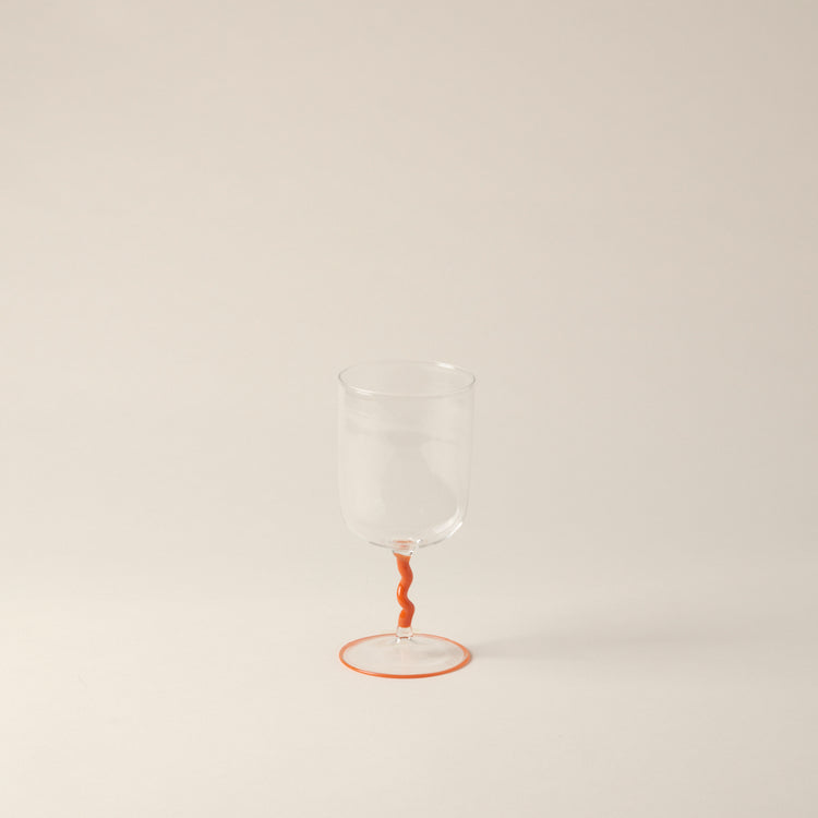 Orange Clear Borosilicate Stem Glass