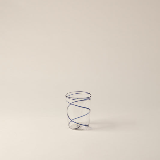 Blue Borosilicate Tumbler Glass