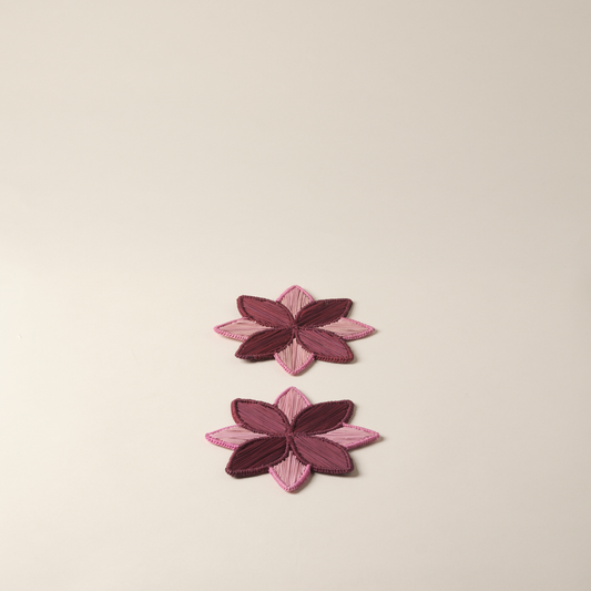 Set of 4 Water Lily Handwoven Coasters