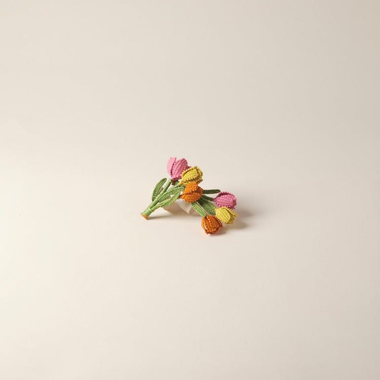 Set of 2 Tulips Handwoven Napkin Rings