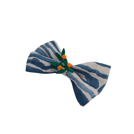 Set of 2 Orange Branch Handwoven Napkin Ring