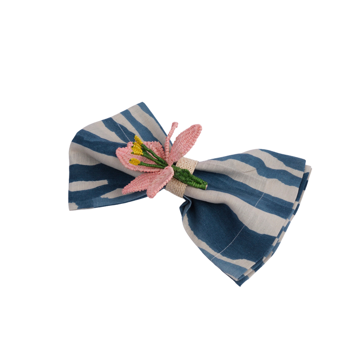 Set of 2 Tiger Lily Handwoven Napkin Ring