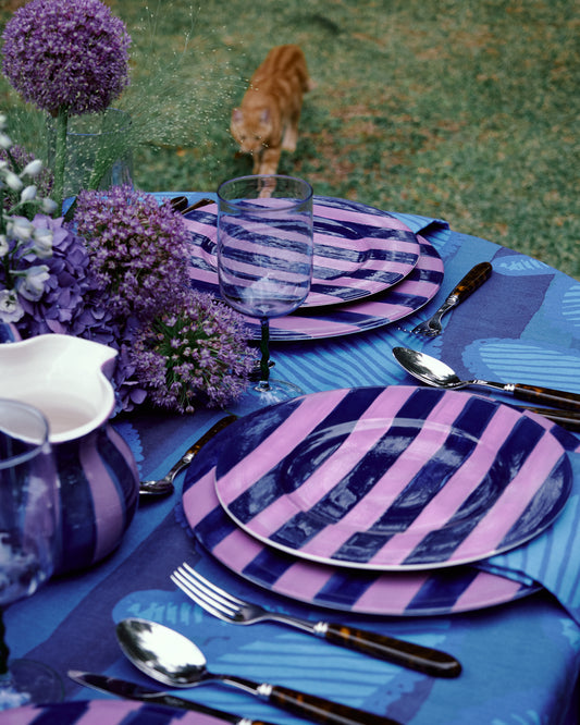 Striped Purple Charger Plate