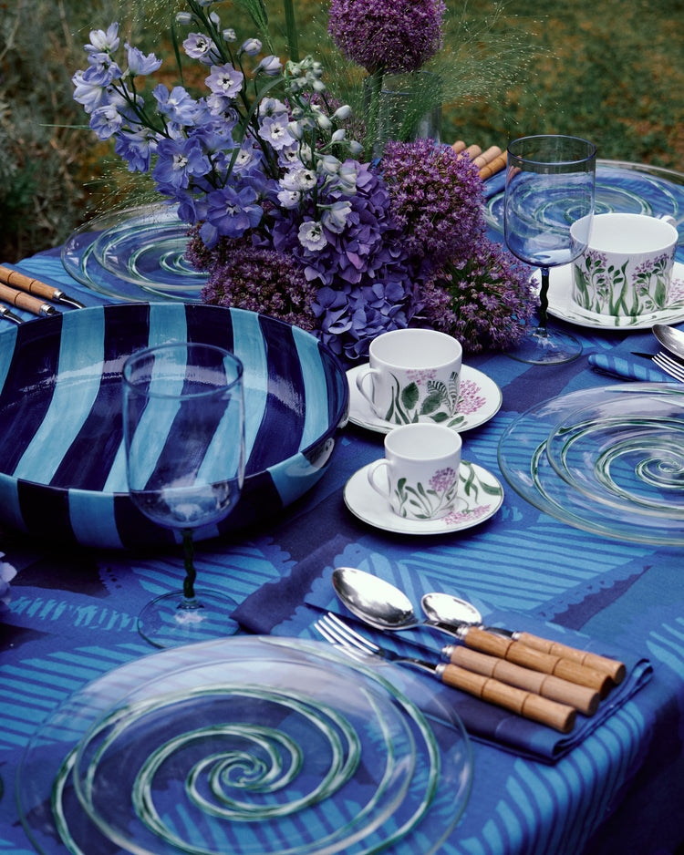 Limoges Hand-Painted Porcelain Lilac Espresso Cup