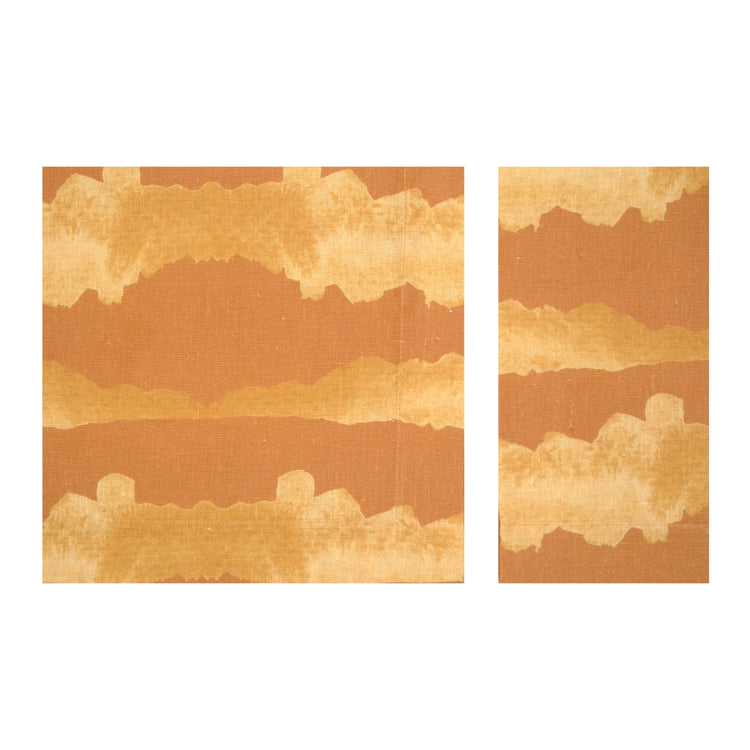 Set of 4 Tie-Dye Ochre Linen Napkins