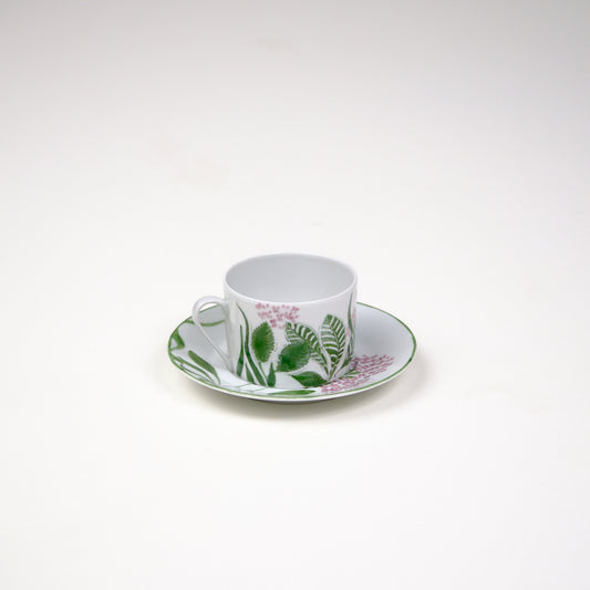 Limoges Hand-Painted Porcelain Lilac Tea Cup
