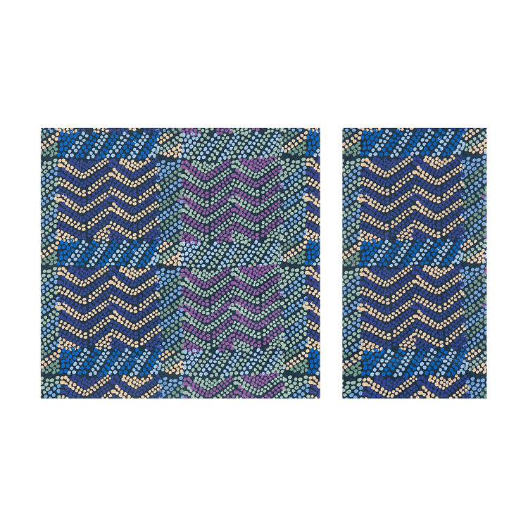 Set of 4 Stardust Blue Linen Napkins