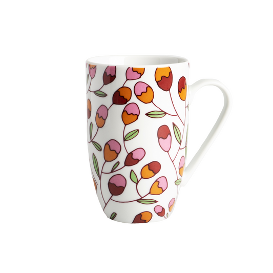 Floral porcelain mug