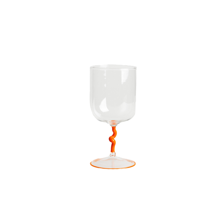 Orange Clear Borosilicate Stem Glass