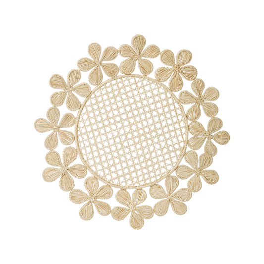 Flowers Around Handwoven Placemat