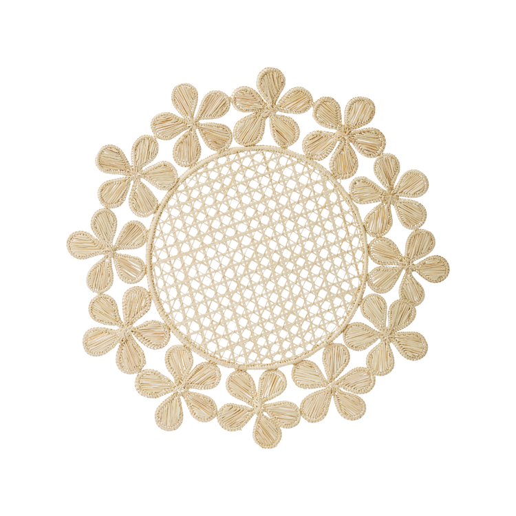 Flowers Around Handwoven Placemat