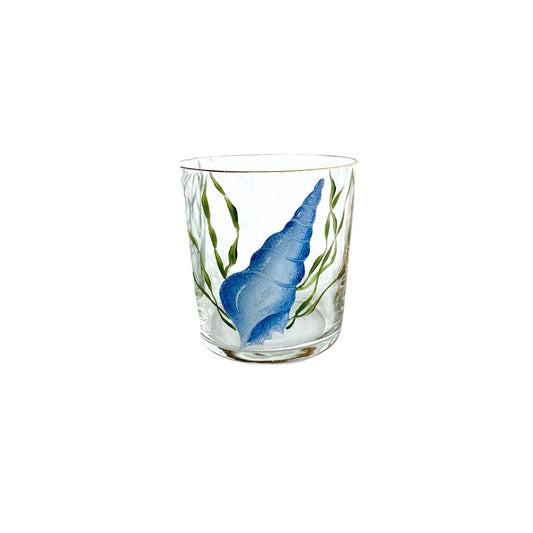 Shells Hand-Painted Tumbler Glass (set of 4)