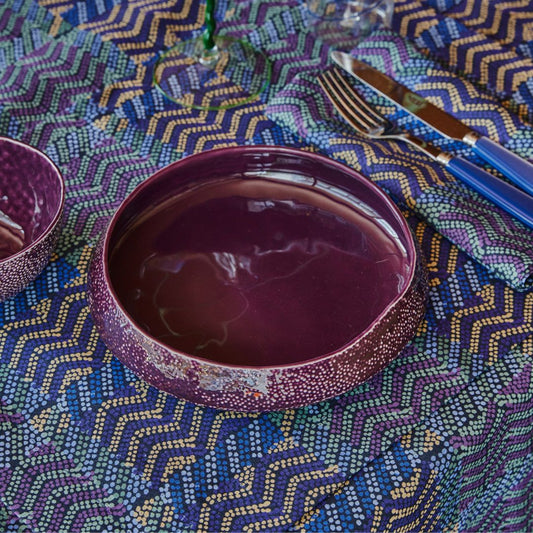 Stardust Blue Linen Tablecloth