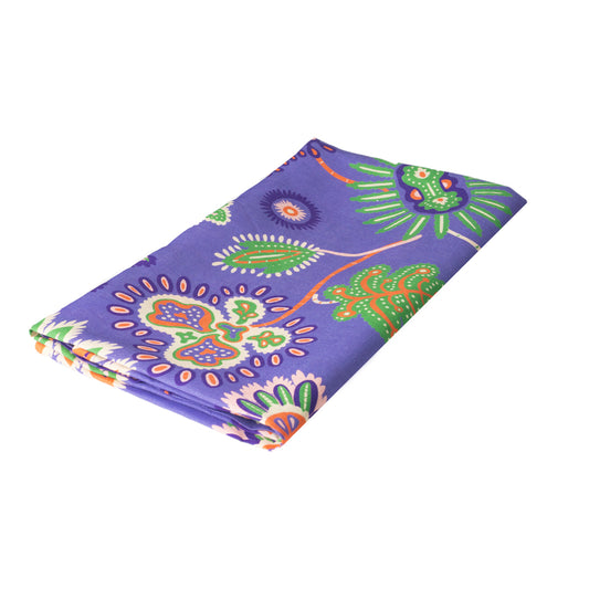 Mystical Garden Purple Linen Tablecloth