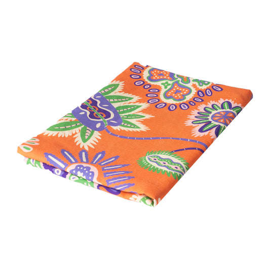 Mystical Garden Orange Linen Tablecloth
