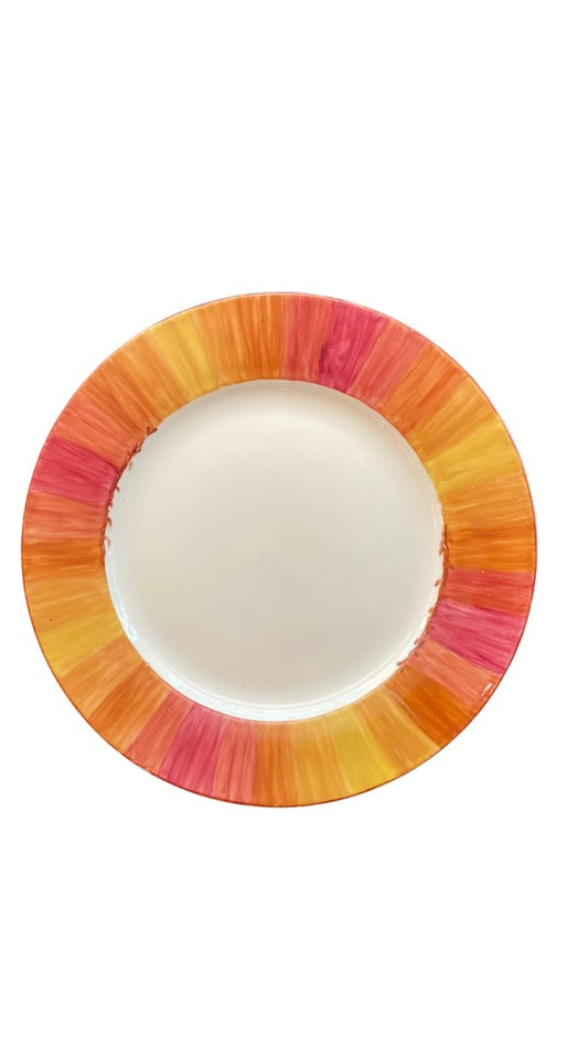 Tie-Dye Limoges Hand-Painted Charger Plate