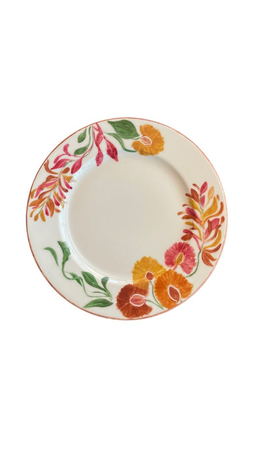 Tie-Dye Limoges Hand-Painted Dessert Plate