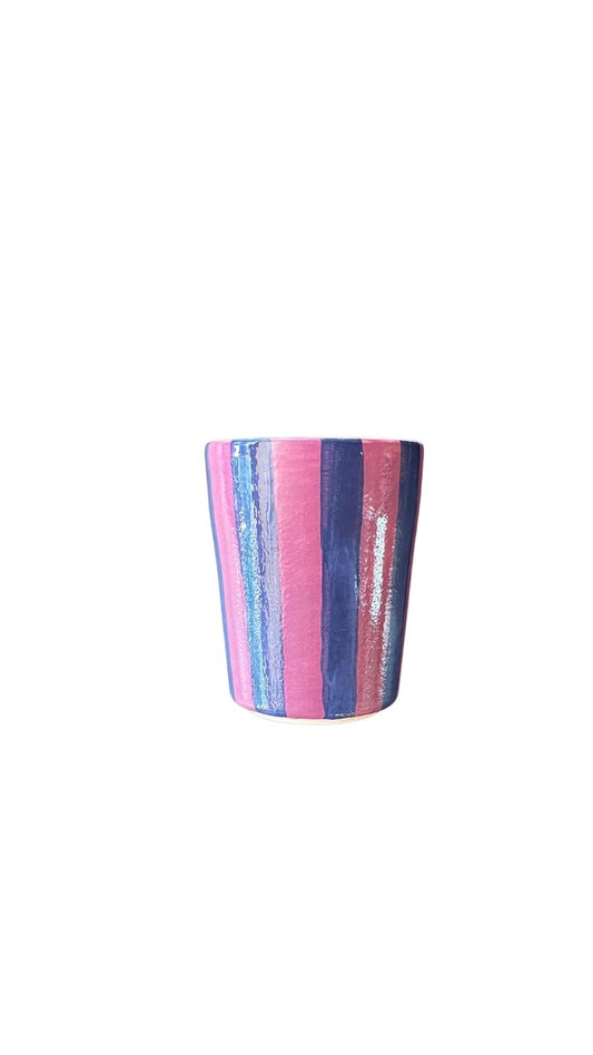 Purple Hand-Painted Ceramic Cup