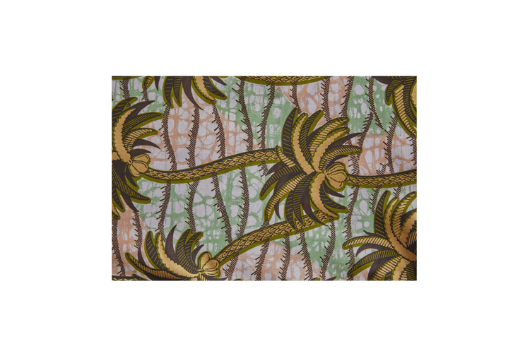 Set of 2 Gold Palm Trees Padded Placemats