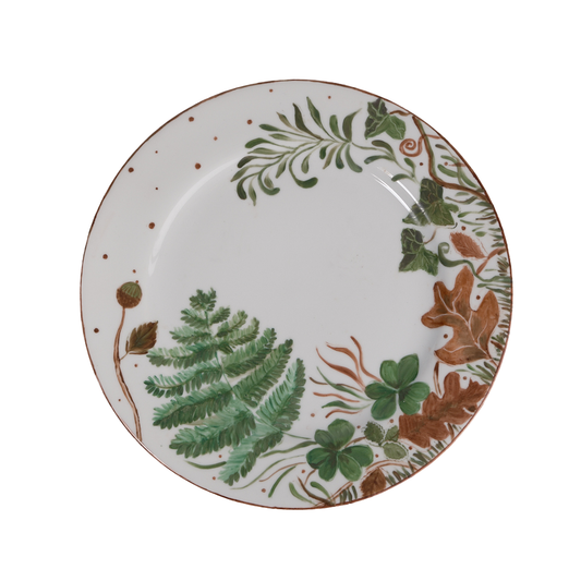 Mushroom Limoges Hand-Painted Charger Plate