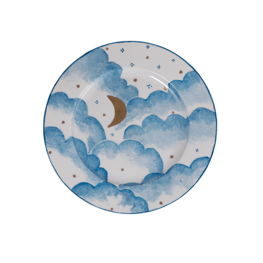 Celestial Limoges Hand-Painted Dinner Plate