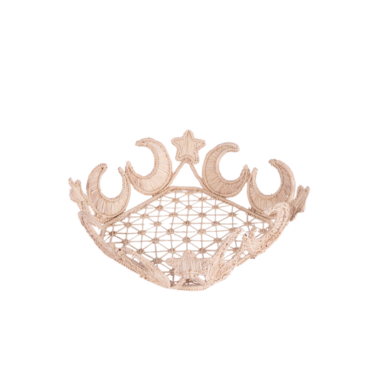 Moon Handwoven Natural Square Basket