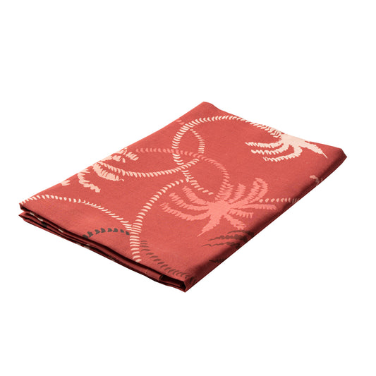 Red Palm Trees Linen Tablecloth