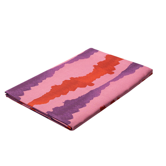Pink Tie-Dye Linen Tablecloth