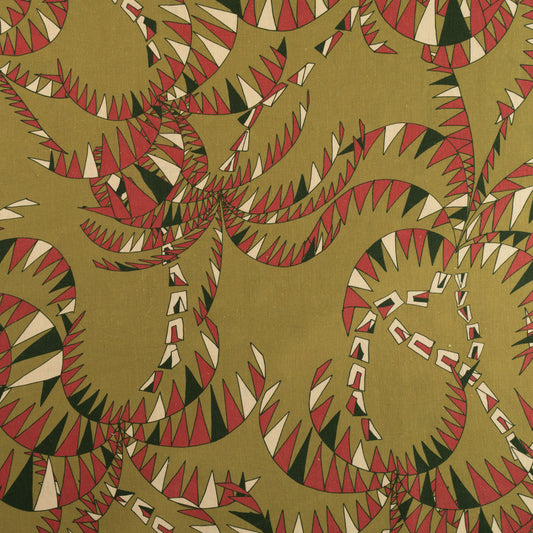 Set of 2 Palm Trees Olive Green Linen Quilted Placemats