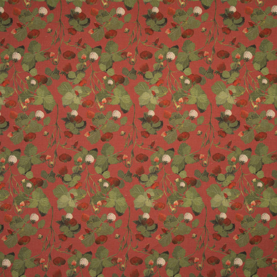 Red Strawberries Linen Tablecloth