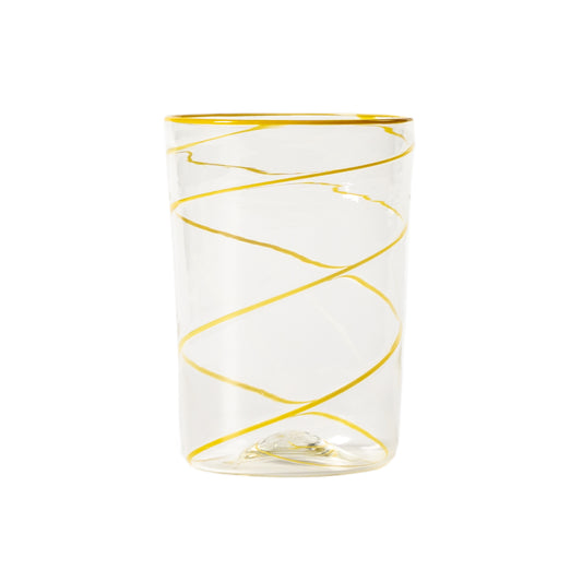 Yellow Murano Tumbler Glass